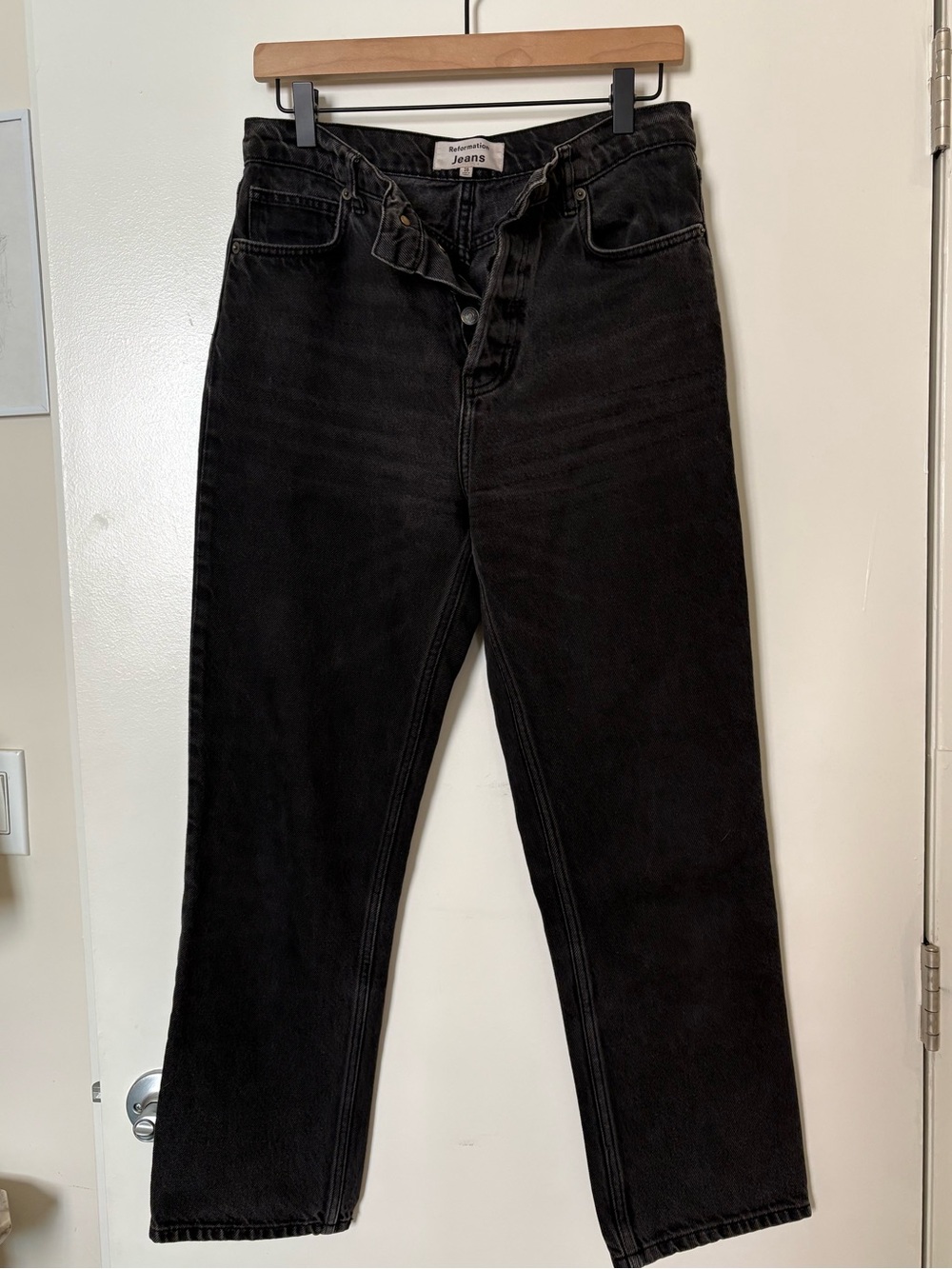 Reformation Washed Black Straight Jeans - Picture 2 of 6